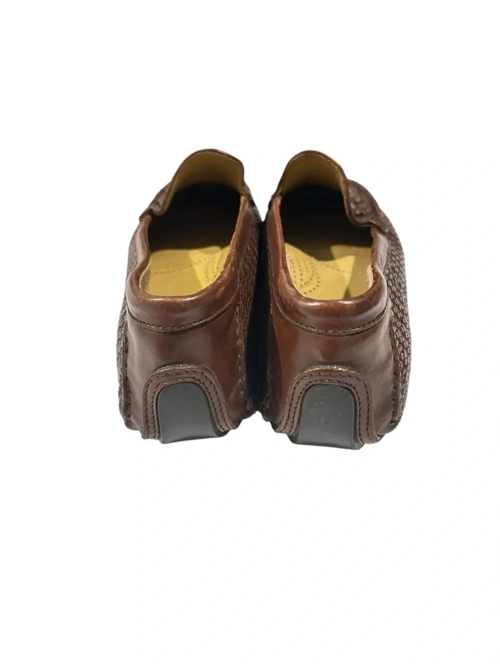 Martin Dingman Men's Brown Woven Leather Loafers Made in Italy size 10.5